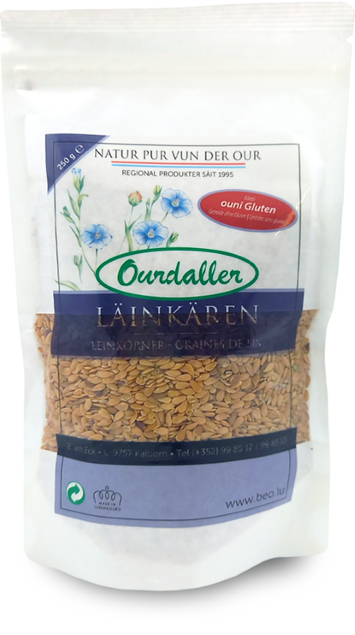 Leinsamen Nudeln, Mehl & Körner OurdallerProdukte Aus dem Ösling